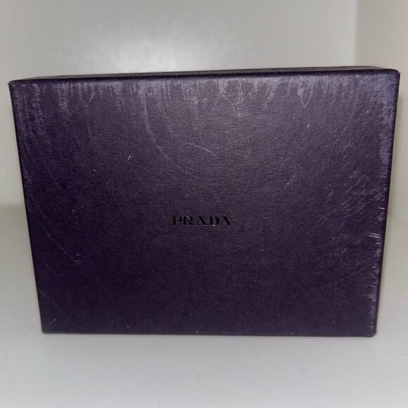 Prada Box Wallet Jewelry Box with Logo Tissue Paper Designer Luxury Milan Italy - Picture 1 of 14